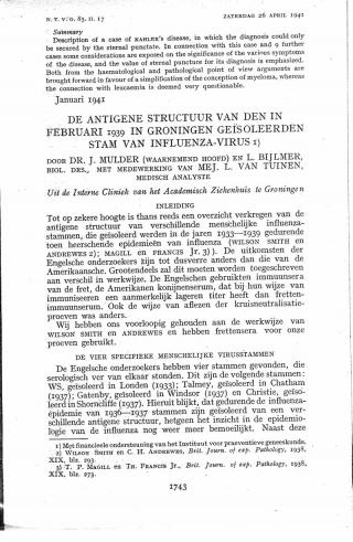 Eerste pagina van het artikel zoals het is gepubliceerd in het tijdschrift