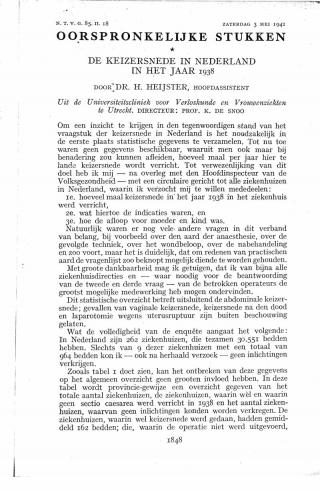 Eerste pagina van het artikel zoals het is gepubliceerd in het tijdschrift