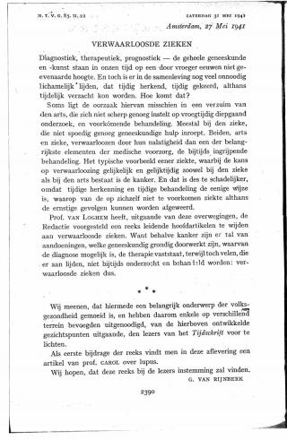 Eerste pagina van het artikel zoals het is gepubliceerd in het tijdschrift