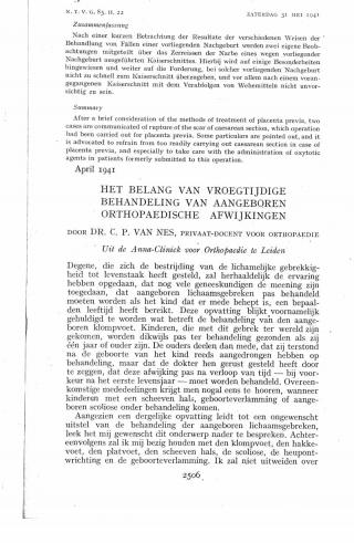 Eerste pagina van het artikel zoals het is gepubliceerd in het tijdschrift