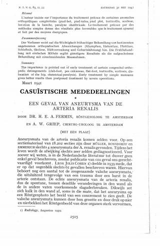 Eerste pagina van het artikel zoals het is gepubliceerd in het tijdschrift