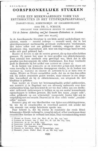 Eerste pagina van het artikel zoals het is gepubliceerd in het tijdschrift