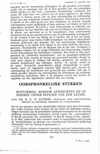 Eerste pagina van het artikel zoals het is gepubliceerd in het tijdschrift