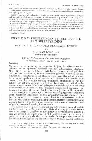 Eerste pagina van het artikel zoals het is gepubliceerd in het tijdschrift