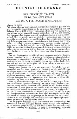 Eerste pagina van het artikel zoals het is gepubliceerd in het tijdschrift