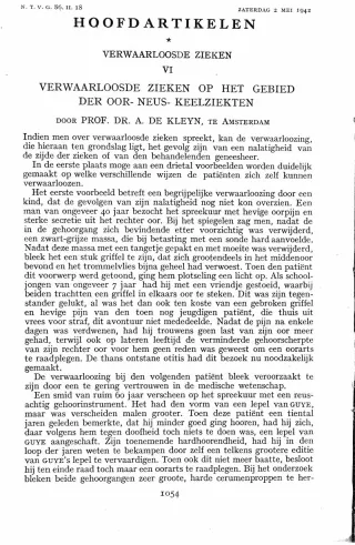 Eerste pagina van het artikel zoals het is gepubliceerd in het tijdschrift