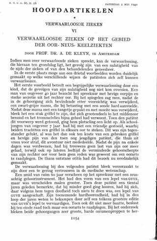 Eerste pagina van het artikel zoals het is gepubliceerd in het tijdschrift