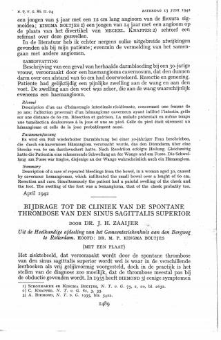 Eerste pagina van het artikel zoals het is gepubliceerd in het tijdschrift