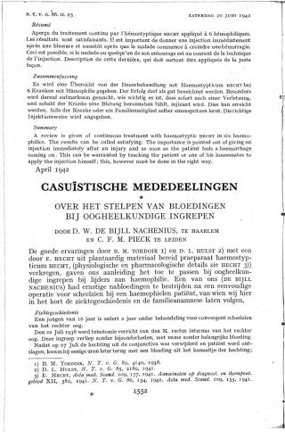 Eerste pagina van het artikel zoals het is gepubliceerd in het tijdschrift