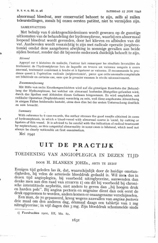 Eerste pagina van het artikel zoals het is gepubliceerd in het tijdschrift