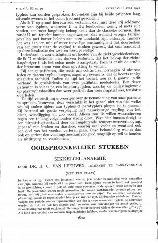 Eerste pagina van het artikel zoals het is gepubliceerd in het tijdschrift