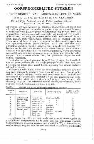 Eerste pagina van het artikel zoals het is gepubliceerd in het tijdschrift