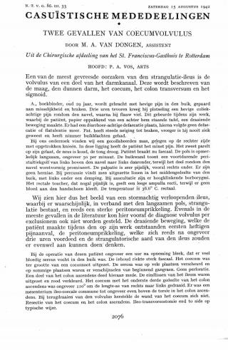 Eerste pagina van het artikel zoals het is gepubliceerd in het tijdschrift