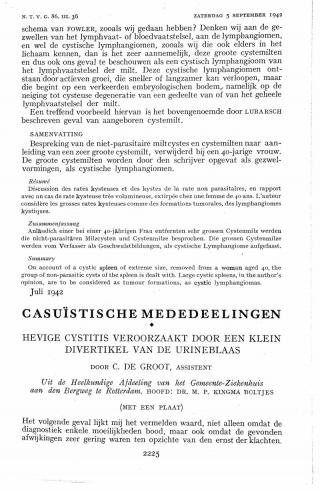 Eerste pagina van het artikel zoals het is gepubliceerd in het tijdschrift