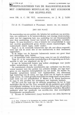 Eerste pagina van het artikel zoals het is gepubliceerd in het tijdschrift