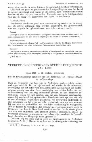 Eerste pagina van het artikel zoals het is gepubliceerd in het tijdschrift