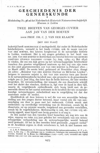 Eerste pagina van het artikel zoals het is gepubliceerd in het tijdschrift