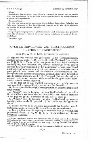 Eerste pagina van het artikel zoals het is gepubliceerd in het tijdschrift