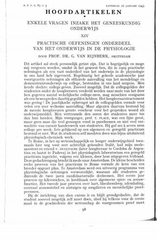 Eerste pagina van het artikel zoals het is gepubliceerd in het tijdschrift