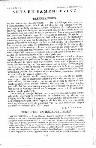 Eerste pagina van het artikel zoals het is gepubliceerd in het tijdschrift