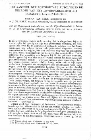 Eerste pagina van het artikel zoals het is gepubliceerd in het tijdschrift