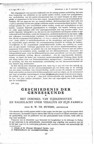 Eerste pagina van het artikel zoals het is gepubliceerd in het tijdschrift