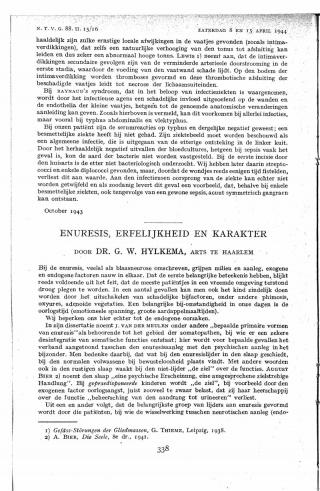 Eerste pagina van het artikel zoals het is gepubliceerd in het tijdschrift