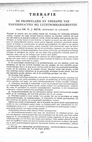 Eerste pagina van het artikel zoals het is gepubliceerd in het tijdschrift