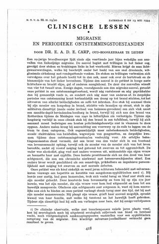 Eerste pagina van het artikel zoals het is gepubliceerd in het tijdschrift