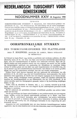 Eerste pagina van het artikel zoals het is gepubliceerd in het tijdschrift