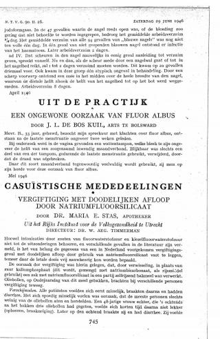 Eerste pagina van het artikel zoals het is gepubliceerd in het tijdschrift