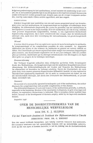 Eerste pagina van het artikel zoals het is gepubliceerd in het tijdschrift