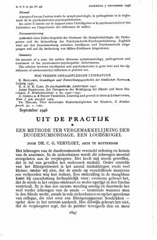 Eerste pagina van het artikel zoals het is gepubliceerd in het tijdschrift