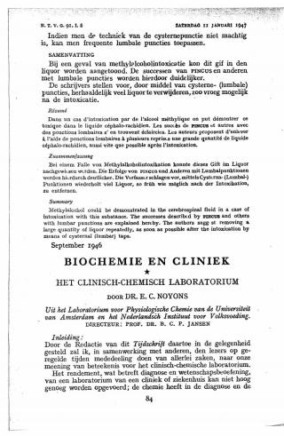 Eerste pagina van het artikel zoals het is gepubliceerd in het tijdschrift