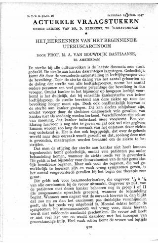 Eerste pagina van het artikel zoals het is gepubliceerd in het tijdschrift