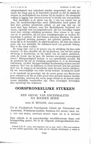 Eerste pagina van het artikel zoals het is gepubliceerd in het tijdschrift