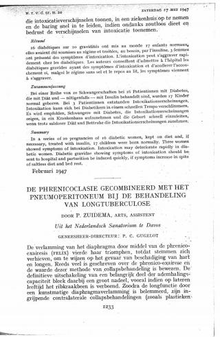 Eerste pagina van het artikel zoals het is gepubliceerd in het tijdschrift