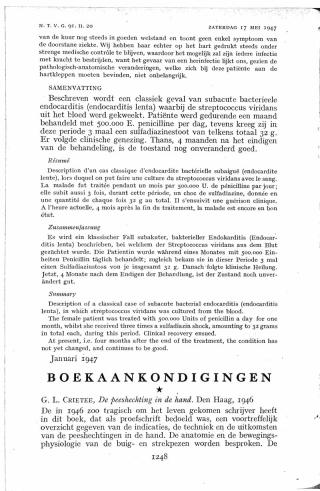 Eerste pagina van het artikel zoals het is gepubliceerd in het tijdschrift