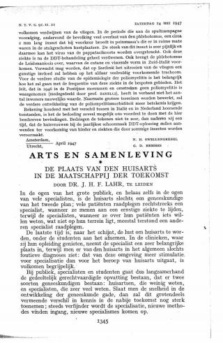 Eerste pagina van het artikel zoals het is gepubliceerd in het tijdschrift