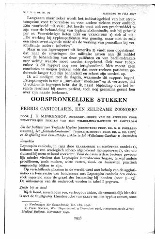 Eerste pagina van het artikel zoals het is gepubliceerd in het tijdschrift