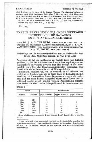 Eerste pagina van het artikel zoals het is gepubliceerd in het tijdschrift