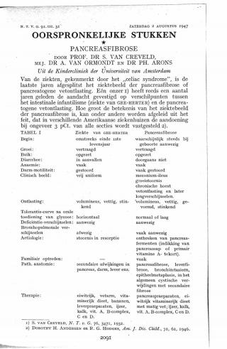 Eerste pagina van het artikel zoals het is gepubliceerd in het tijdschrift