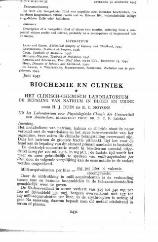 Eerste pagina van het artikel zoals het is gepubliceerd in het tijdschrift