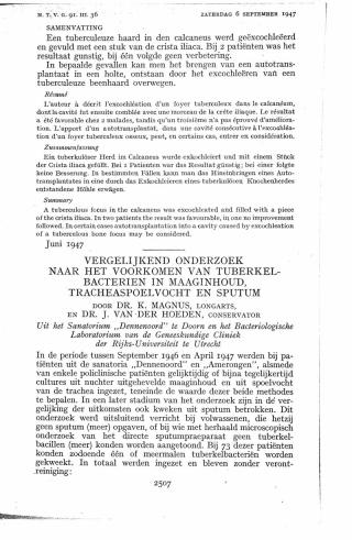 Eerste pagina van het artikel zoals het is gepubliceerd in het tijdschrift