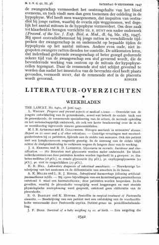 Eerste pagina van het artikel zoals het is gepubliceerd in het tijdschrift