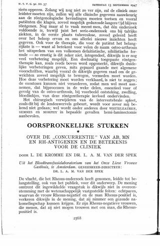 Eerste pagina van het artikel zoals het is gepubliceerd in het tijdschrift