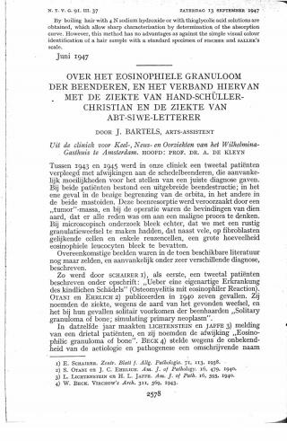 Eerste pagina van het artikel zoals het is gepubliceerd in het tijdschrift