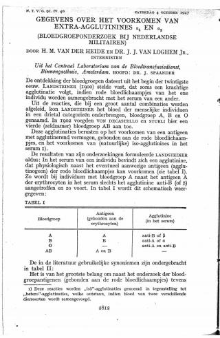 Eerste pagina van het artikel zoals het is gepubliceerd in het tijdschrift