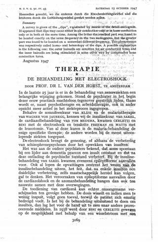 Eerste pagina van het artikel zoals het is gepubliceerd in het tijdschrift