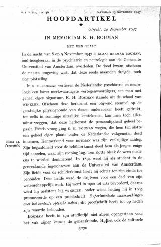 Eerste pagina van het artikel zoals het is gepubliceerd in het tijdschrift